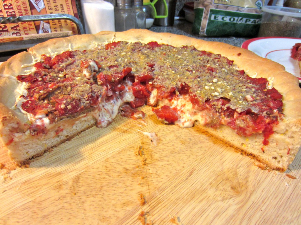 pizza cut open