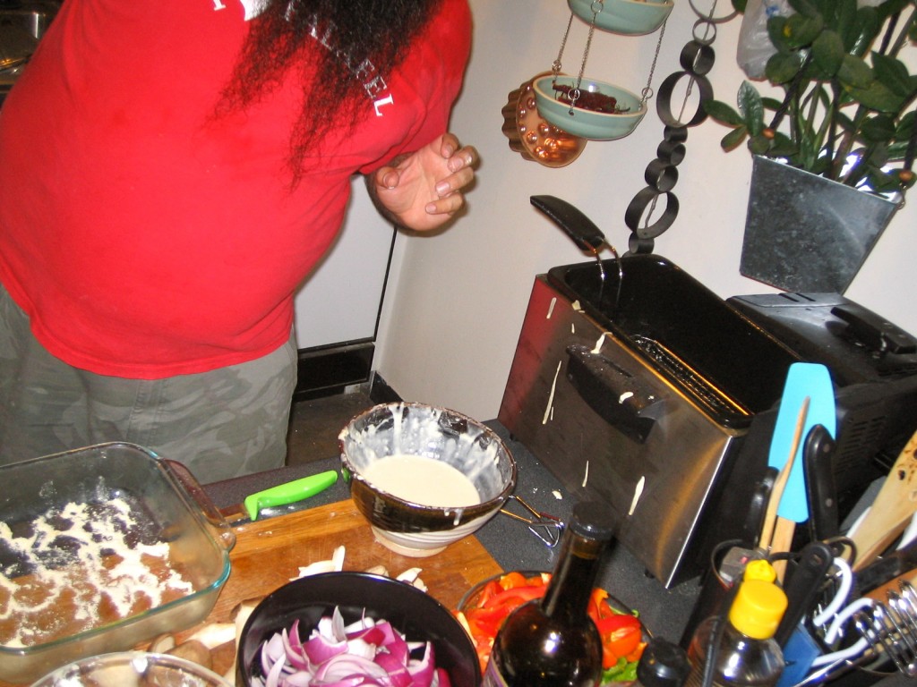 in the kitchen