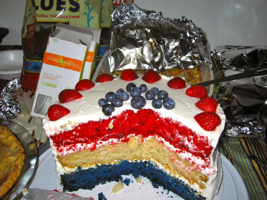 sliced cake