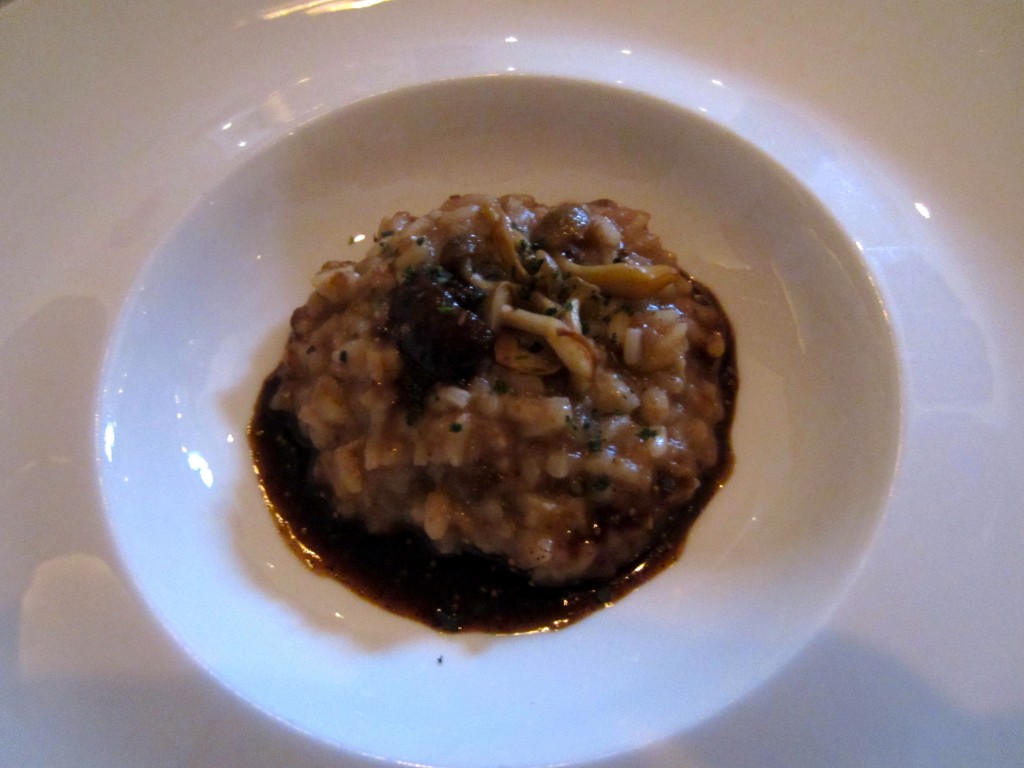 mushroom fig risotto