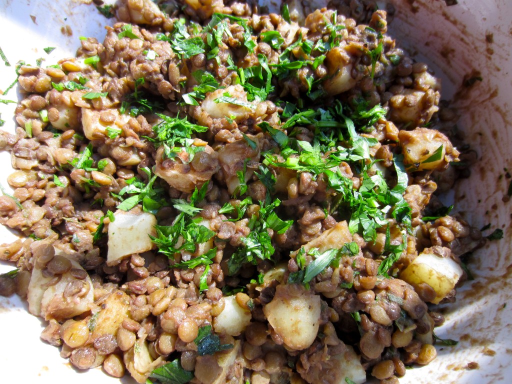 lentil potato salad