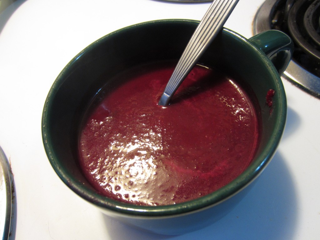 cup of beet soup