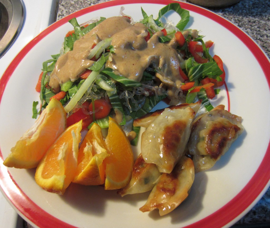 salad dumplings orange