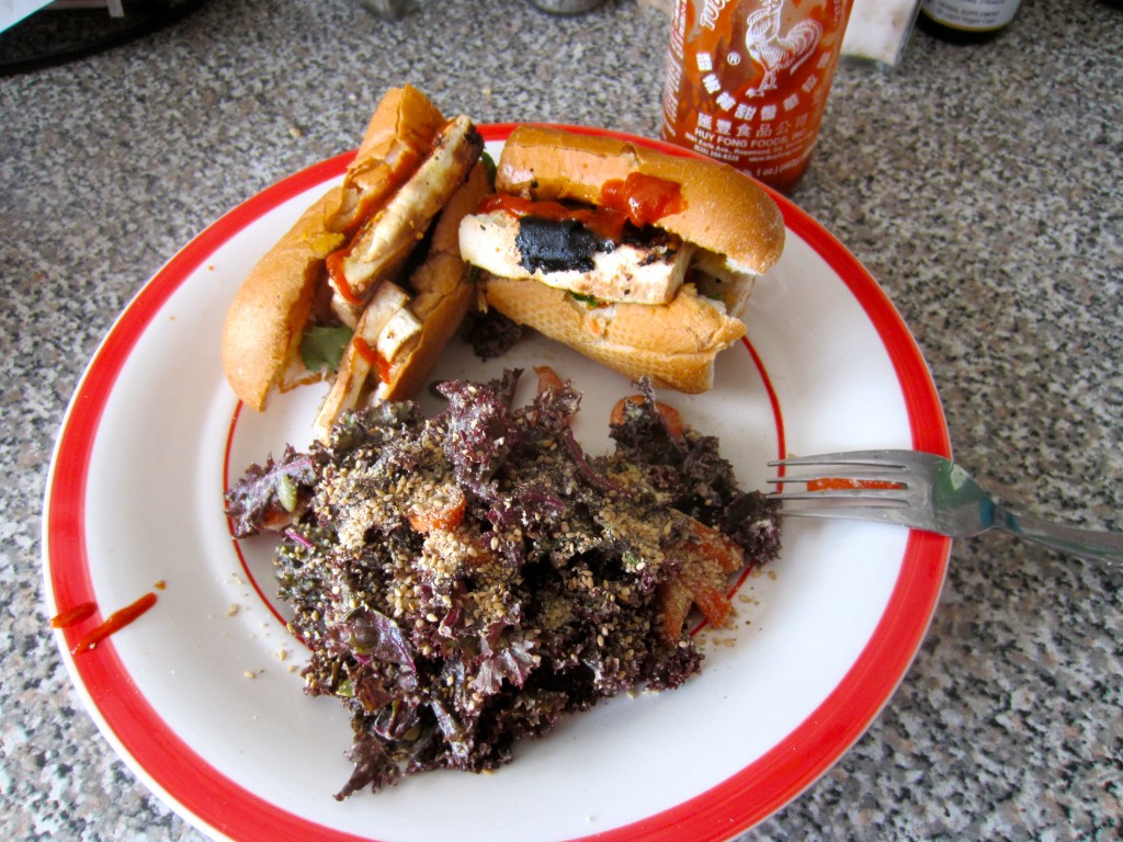 banh mi and kale salad
