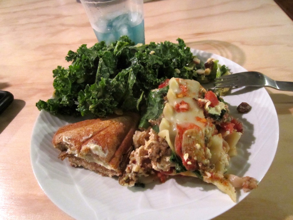 lasagna, pocket, kale