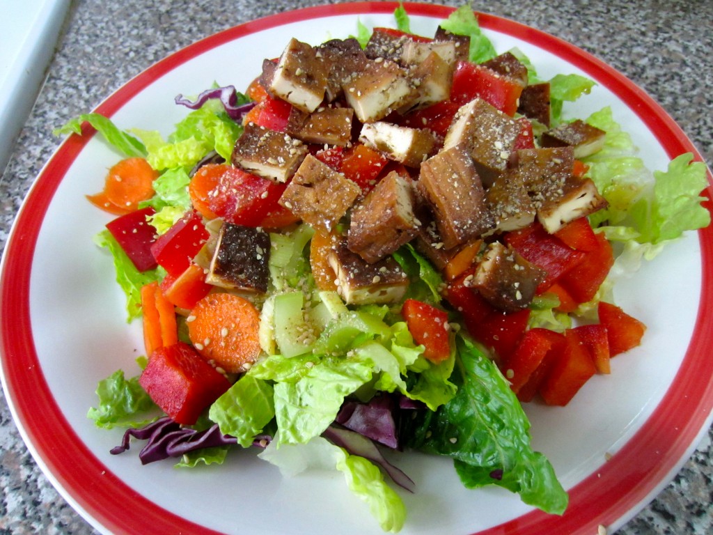 baked tofu salad