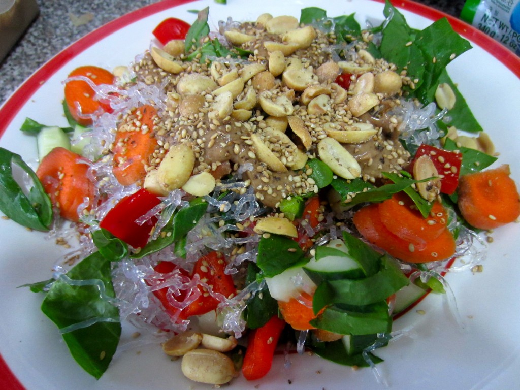 salad kelp noodles peanut sauce